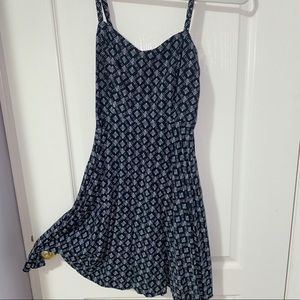 Black Patterned Cami Dress